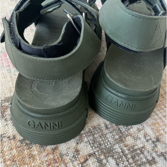 GANNI Rubber Slingback Sandals - Picture 4 of 6